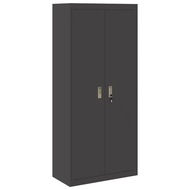 vidaXL Aufbewahrungsschrank 2 Stk Schwarz 80 x 40 x 180 cm Stahl 3406184