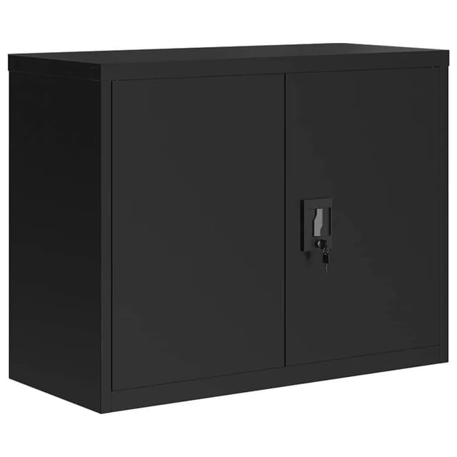 vidaXL Aktenschrank Schwarz 90x40x70 cm Stahl 339722
