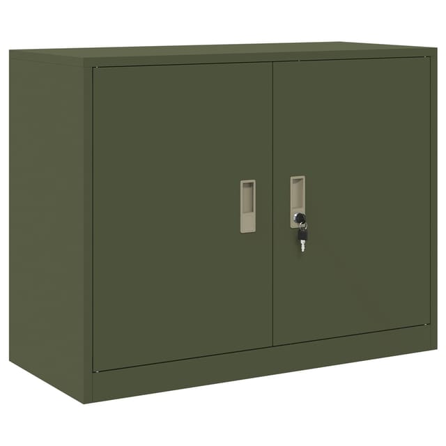 vidaXL Aufbewahrungsschrank Olive Grün 90 x 40 x 70 cm Stahl 891638