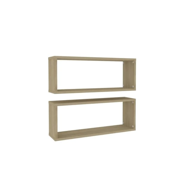 vidaXL Würfelregale 2 Stk Sonoma-Eiche 60x15x23 cm Holzwerkstoff 807142
