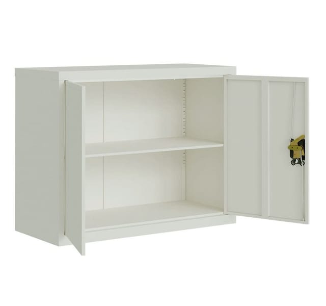vidaXL Aktenschrank Hellgrau 90x40x70 cm Stahl 339721
