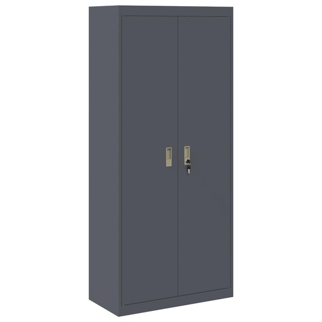 vidaXL Aufbewahrungsschrank 2 Stk Anthrazit 80 x 40 x 180 cm Stahl 3406186