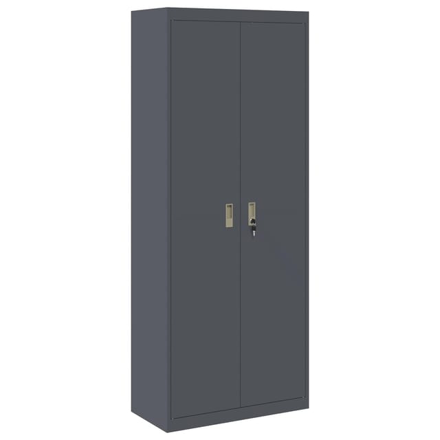vidaXL Aufbewahrungsschrank 2 Stk Anthrazit 80 x 40 x 200 cm Stahl 3406192