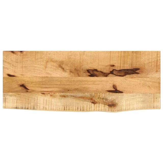 vidaXL Tischplatte 70x40x2,5 cm Baumkante Massivholz Raues Mangoholz 370345