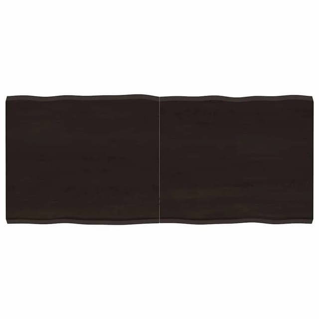 vidaXL Tischplatte 140x60x2-4 cm Massivholz Behandelt Baumkante 364032