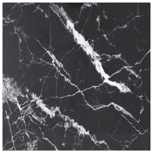 vidaXL Tischplatte Schwarz 70x70 cm 6 mm Hartglas in Marmoroptik 322272