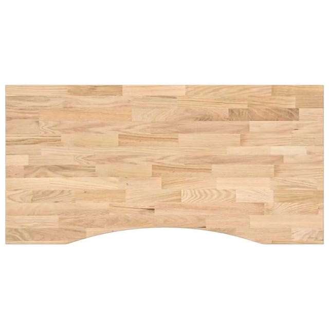 vidaXL Schreibtischplatte Unbehandelt 100x50x2,5 cm Massivholz Eiche 4009008