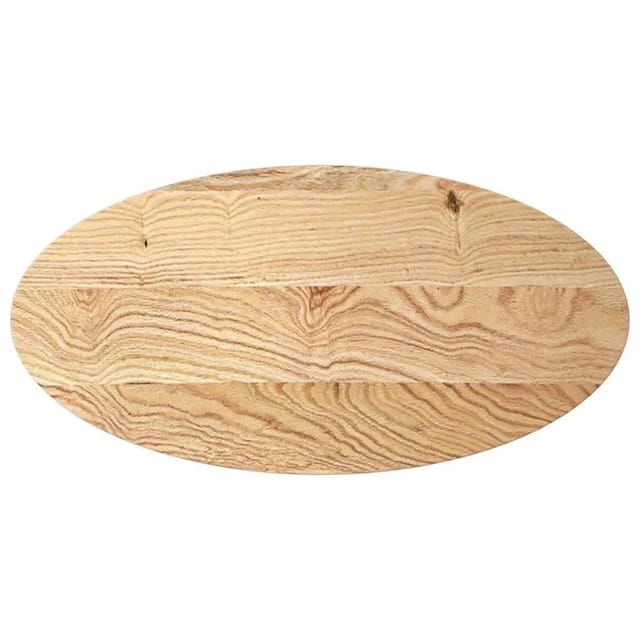 vidaXL Tischplatte 100x50x2 cm Massivholz Eiche Oval 4009038