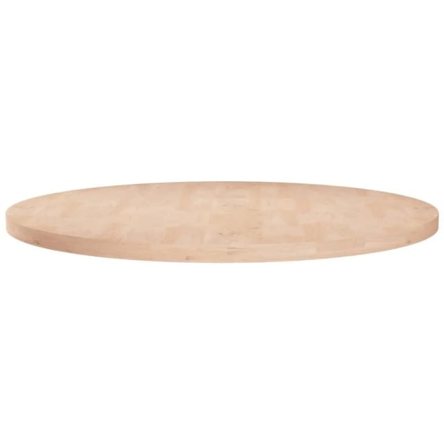 vidaXL Runde Tischplatte Ø80x2,5 cm Unbehandeltes Massivholz Eiche 342905