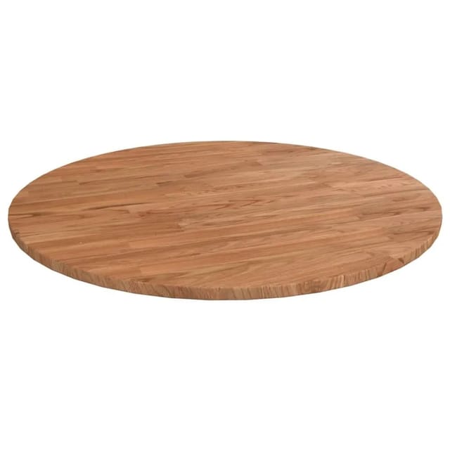 vidaXL Runde Tischplatte Hellbraun Ø60x1,5 cm Behandeltes Eichenholz 342961