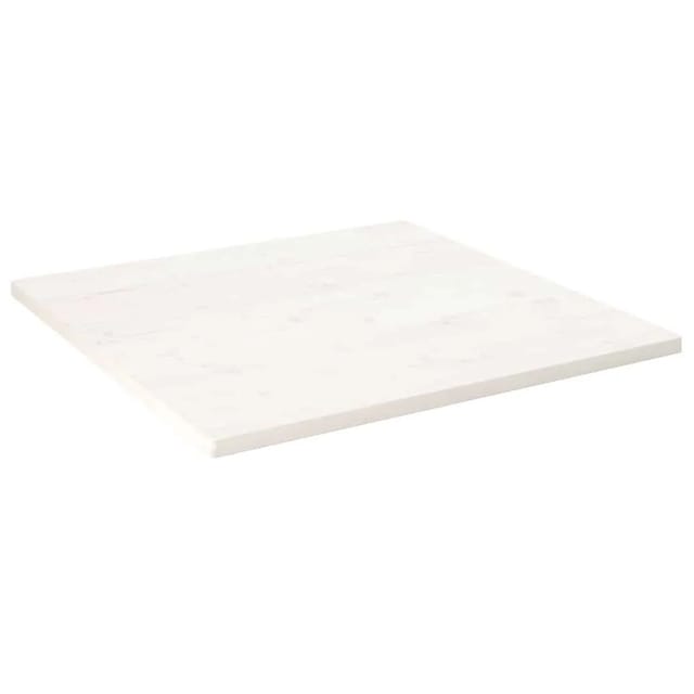 vidaXL Tischplatte Weiß 80x80x2,5 cm Massivholz Kiefer Quadratisch 824391