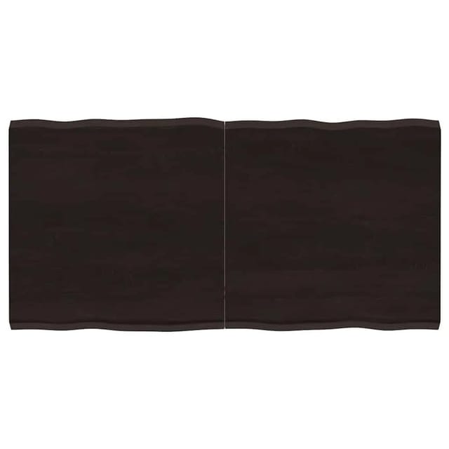 vidaXL Tischplatte 120x60x2-4 cm Massivholz Behandelt Baumkante 364026