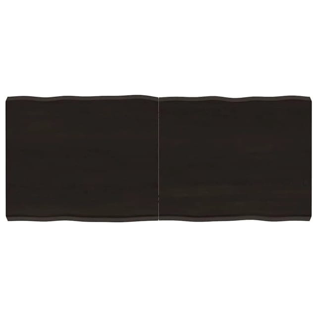 vidaXL Tischplatte 120x50x2-6 cm Massivholz Behandelt Baumkante 364025