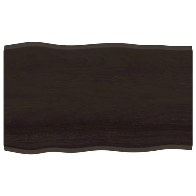 vidaXL Tischplatte 100x60x2 cm Massivholz Eiche Behandelt Baumkante 364019