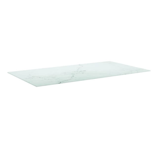 vidaXL Tischplatte Weiß 120x65 cm 8 mm Hartglas in Marmoroptik 322260