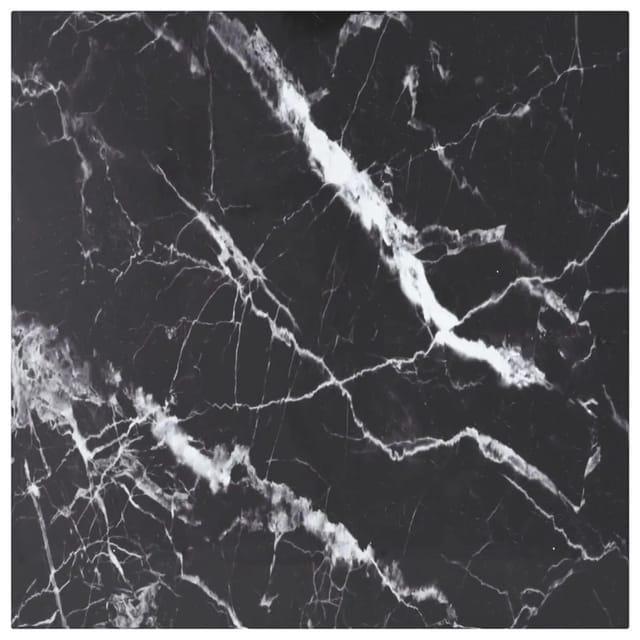 vidaXL Tischplatte Schwarz 60x60 cm 6 mm Hartglas in Marmoroptik 322271