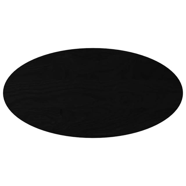 vidaXL Tischplatte Dunkelbraun 100x50x4 cm Massivholz Eiche Oval 4009058