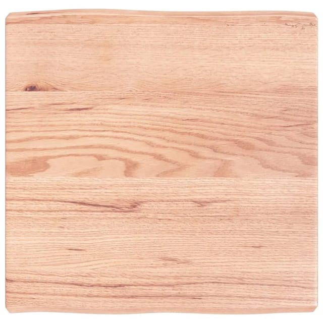 vidaXL Tischplatte 60x60x2-6 cm Massivholz Behandelt Baumkante 363937