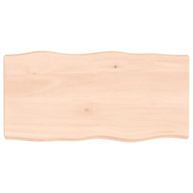 vidaXL Tischplatte 80x40x2-6 cm Massivholz Unbehandelt Baumkante 363874