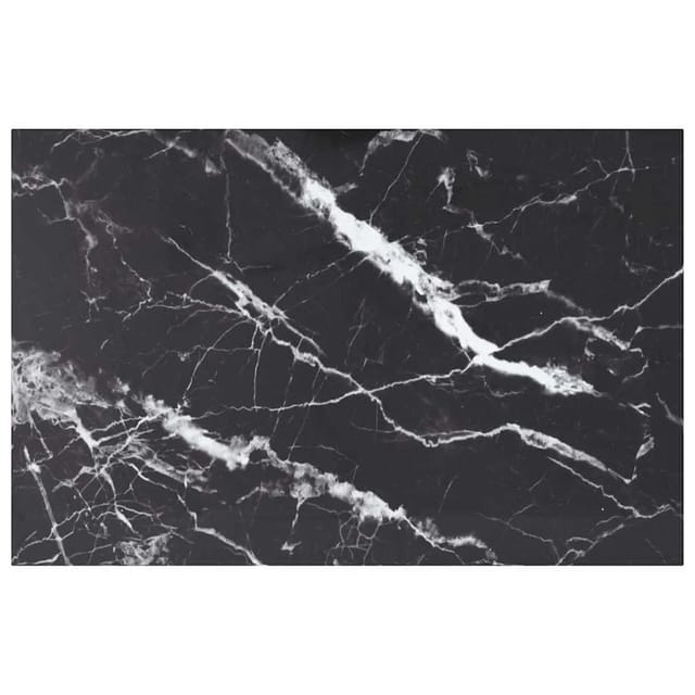 vidaXL Tischplatte Schwarz 100x62 cm 8 mm Hartglas in Marmoroptik 322275