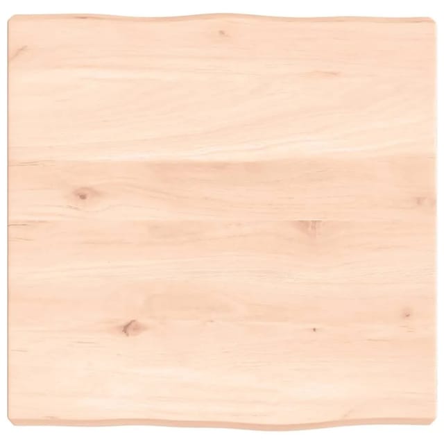 vidaXL Tischplatte 40x40x2-4 cm Massivholz Unbehandelt Baumkante 363861