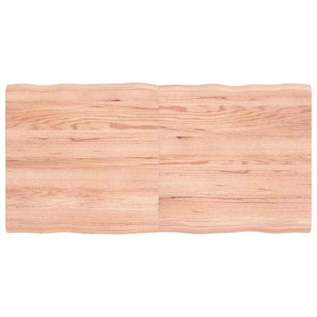 vidaXL Tischplatte 120x60x2-4 cm Massivholz Behandelt Baumkante 363960