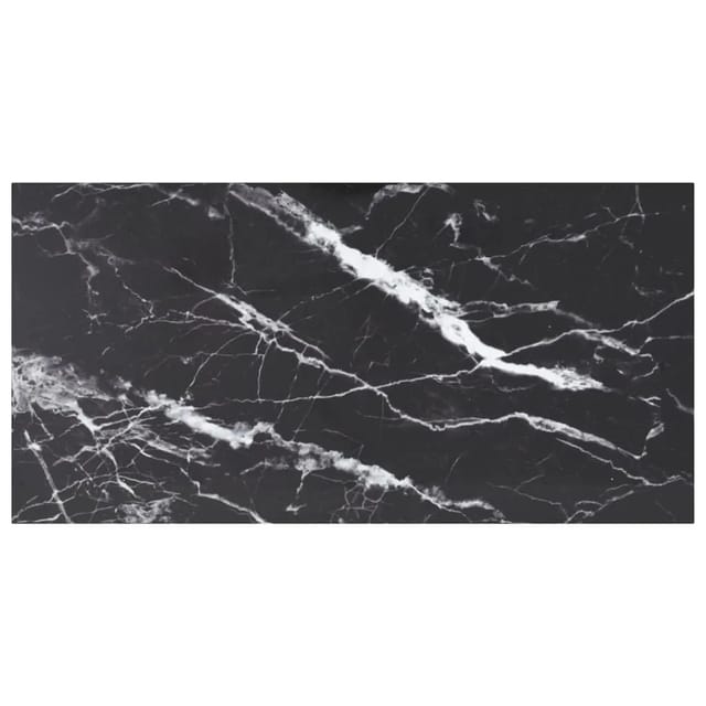 vidaXL Tischplatte Schwarz 100x50 cm 6 mm Hartglas in Marmoroptik 322274