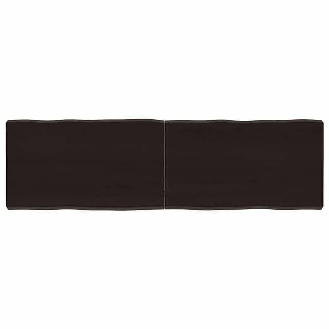 vidaXL Tischplatte 140x40x2-6 cm Massivholz Behandelt Baumkante 364029