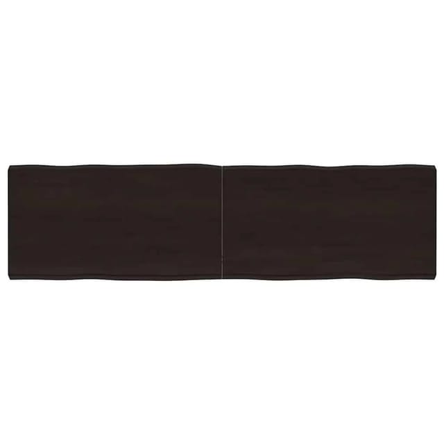 vidaXL Tischplatte 180x50x2-6 cm Massivholz Behandelt Baumkante 364043
