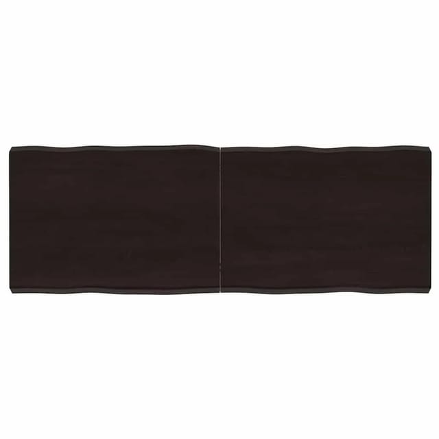 vidaXL Tischplatte 140x50x2-6 cm Massivholz Behandelt Baumkante 364031