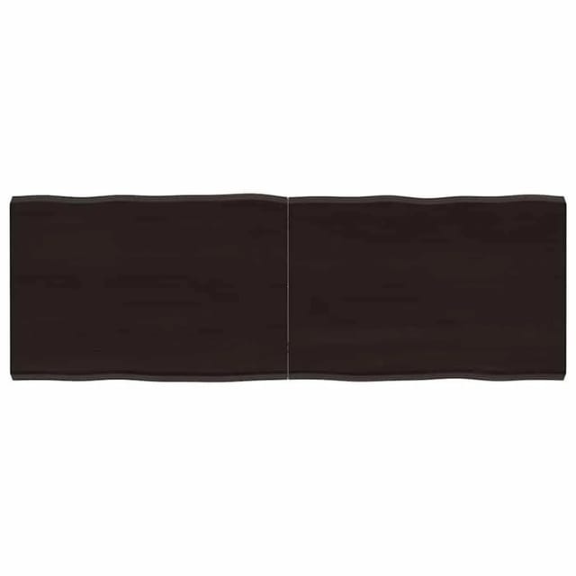vidaXL Tischplatte 120x40x2-4 cm Massivholz Behandelt Baumkante 364022