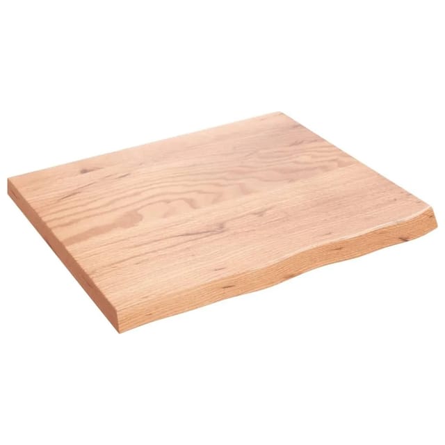 vidaXL Tischplatte Hellbraun 60x50x2 cm Massivholz Eiche Behandelt 3156347