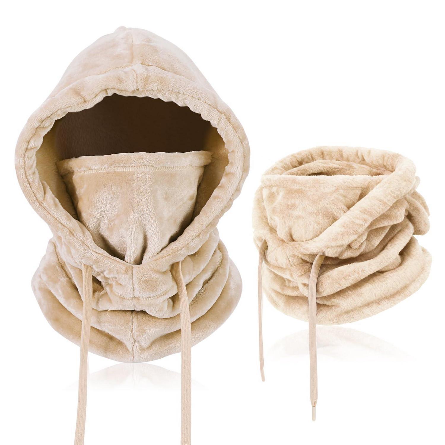 Plüsch Sturmhaube Mit Nackenwärmer, Winddicht & Warm, Für Damen & Herren