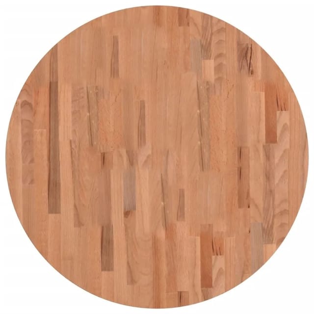 vidaXL Tischplatte Ø80x4 cm Rund Massivholz Buche 355946