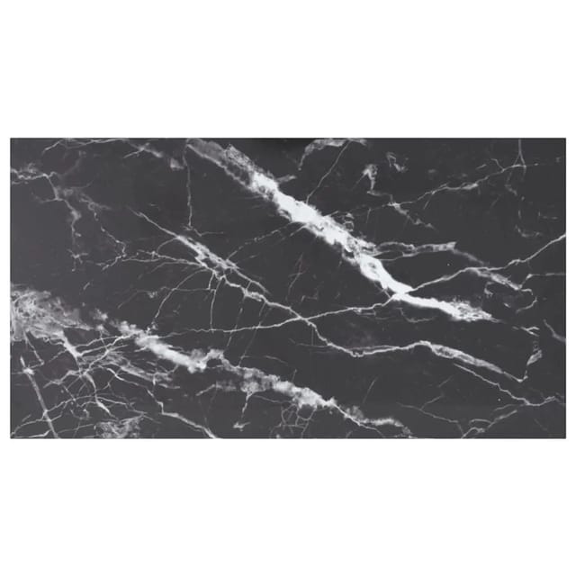 vidaXL Tischplatte Schwarz 120x65 cm 8 mm Hartglas in Marmoroptik 322276