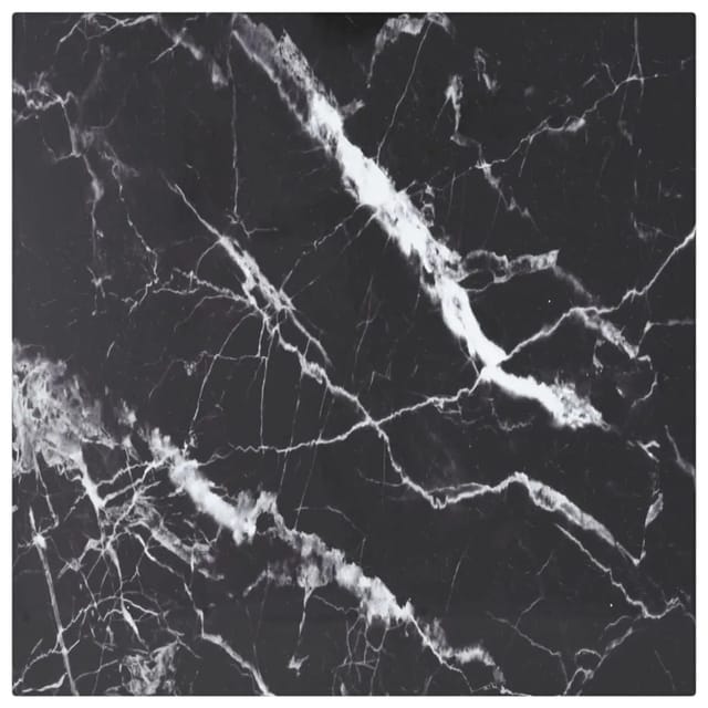 vidaXL Tischplatte Schwarz 40x40 cm 6 mm Hartglas in Marmoroptik 322269