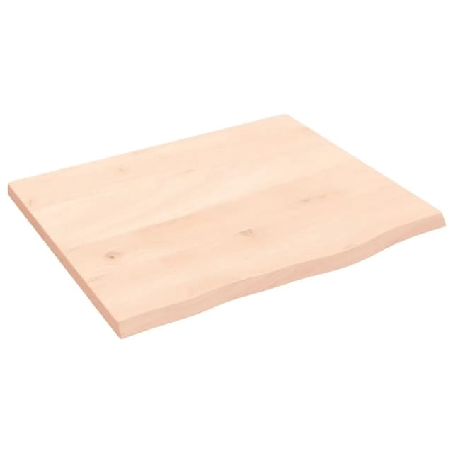 vidaXL Tischplatte 60x50x2 cm Massivholz Eiche Unbehandelt 3156284