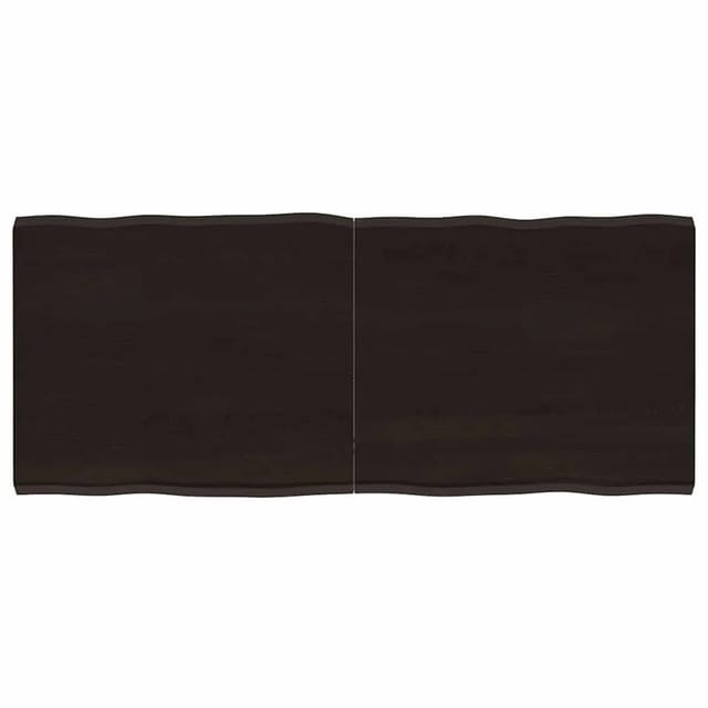 vidaXL Tischplatte 120x50x2-4 cm Massivholz Behandelt Baumkante 364024