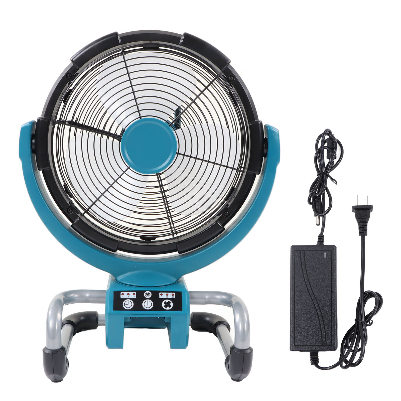 Tragbarer, Kabelloser Ventilator, Wiederaufladbarer Lithium-akku, 100–240 V Us-stecker, Für Camping Und Baustellen