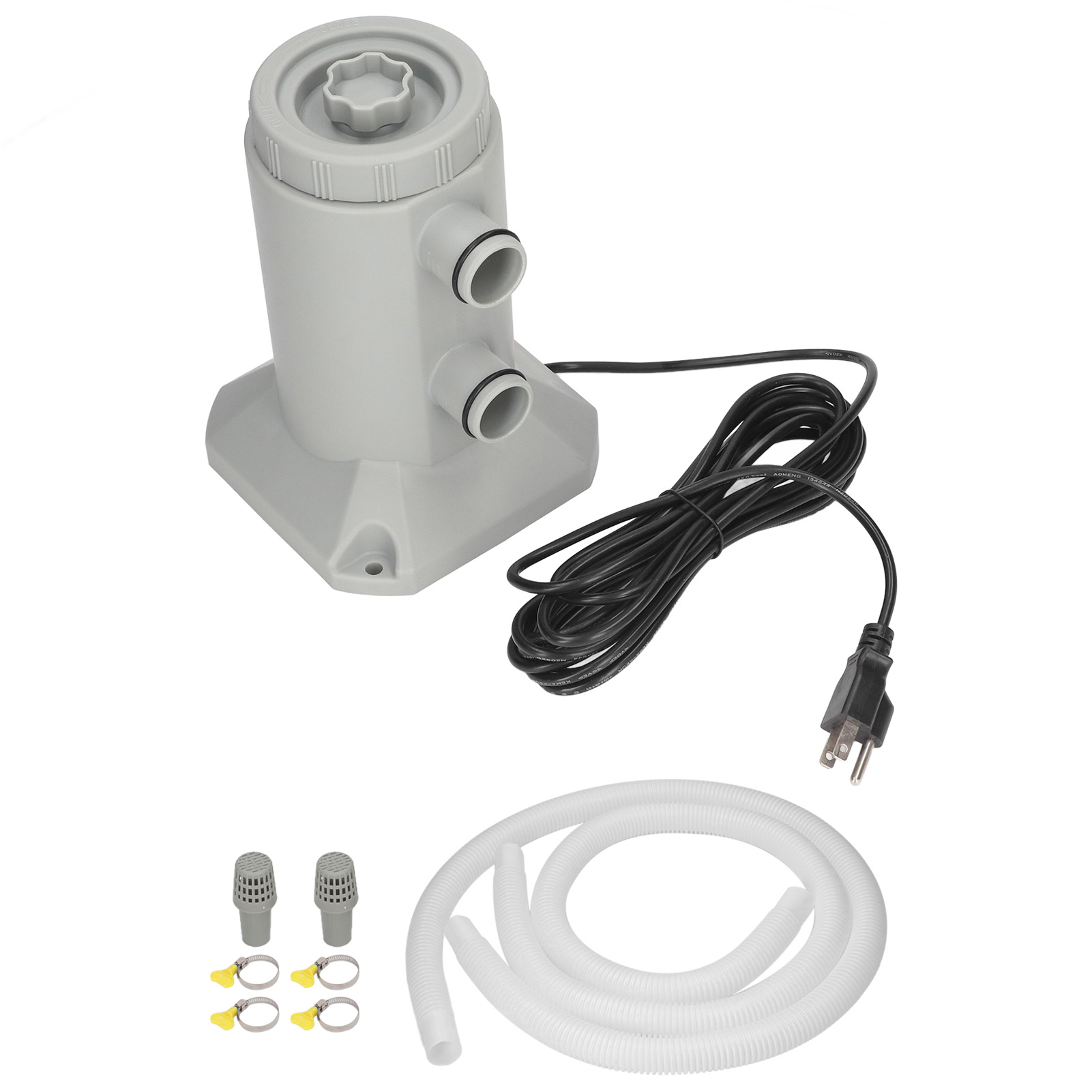 Easy Set Aufstellpool-pumpenfilterkartusche, Gummi-aquarienreinigungsset, 2000 L/h, 2,5 M Förderhöhe, 75 W, 120 V 60 Hz, Us-stecker