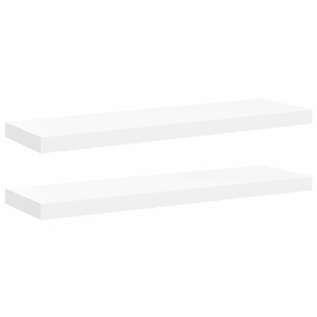 vidaXL Schweberegale 2 Stk Weiß 80x23,5x3,8 cm MDF 323815