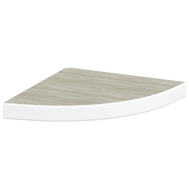 vidaXL Eck-Schweberegal Eichen-Optik und Weiß 35x35x3,8 cm MDF 326639