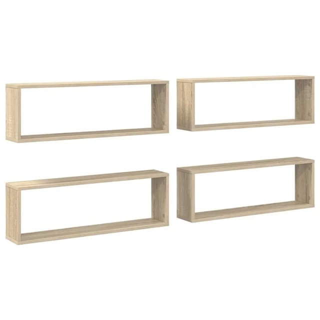 vidaXL Würfelregale 4 Stk Sonoma-Eiche 80x15x26,5 cm Holzwerkstoff 807116