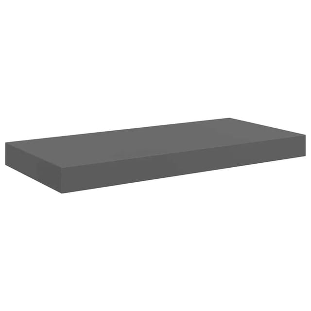 vidaXL Schweberegal Hochglanz-Grau 50x23x3,8 cm MDF 323787
