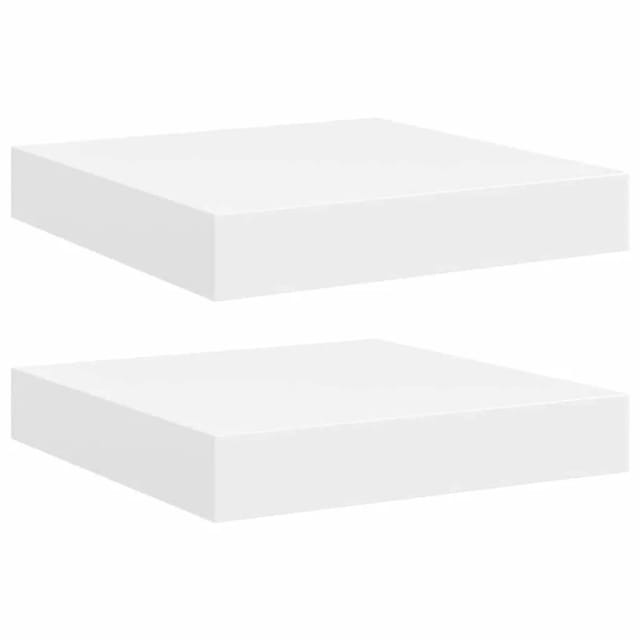 vidaXL Schweberegale 2 Stk Weiß 23x23,5x3,8 cm MDF 323803