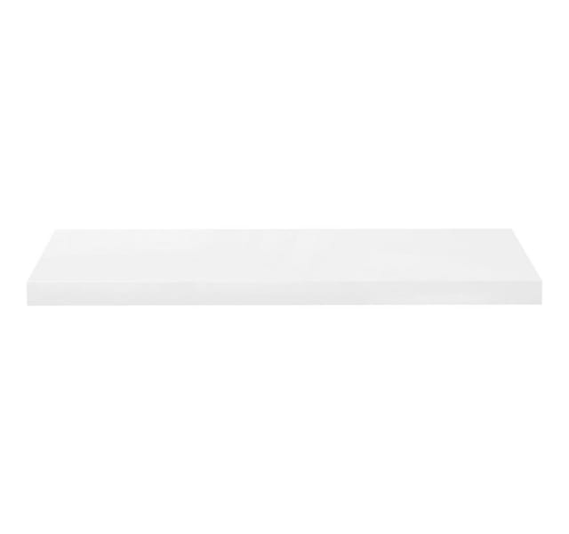 vidaXL Schweberegale 2 Stk Hochglanz-Weiß 80x23,5x3,8 cm MDF 323752