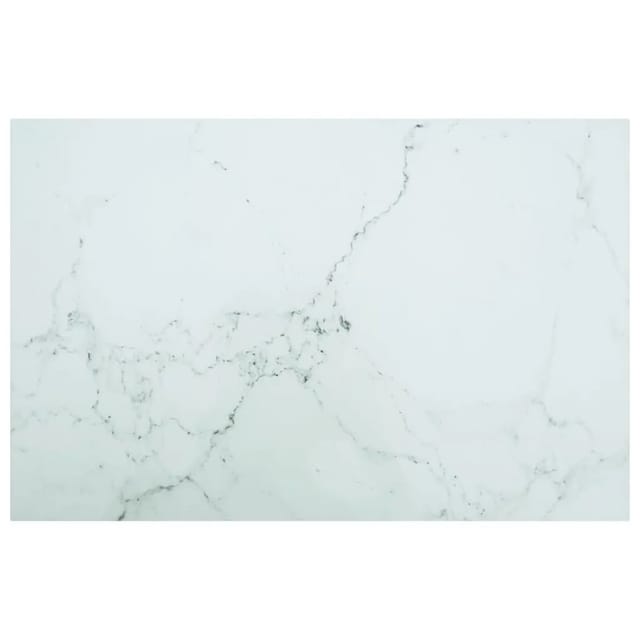 vidaXL Tischplatte Weiß 100x62 cm 8 mm Hartglas in Marmoroptik 322259