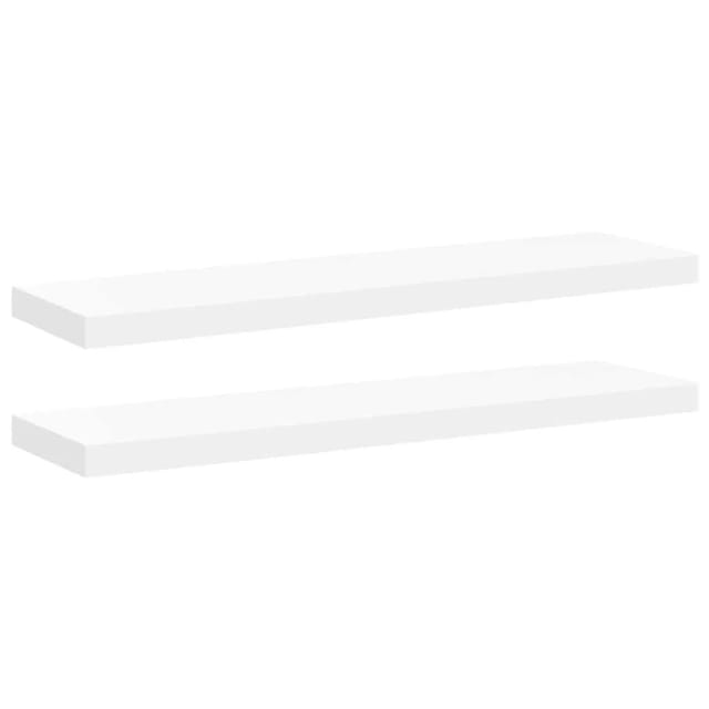 vidaXL Schweberegale 2 Stk Weiß 90x23,5x3,8 cm MDF 323818