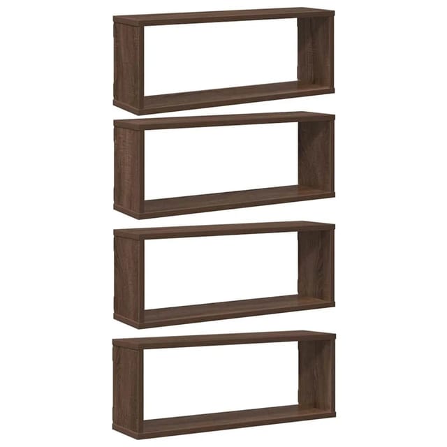 vidaXL Würfelregale 4 Stk Braun Eichen-Optik 60x15x23cm Holzwerkstoff 815931