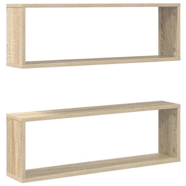 vidaXL Würfelregale 2 Stk Sonoma-Eiche 80x15x26,5 cm Holzwerkstoff 807115